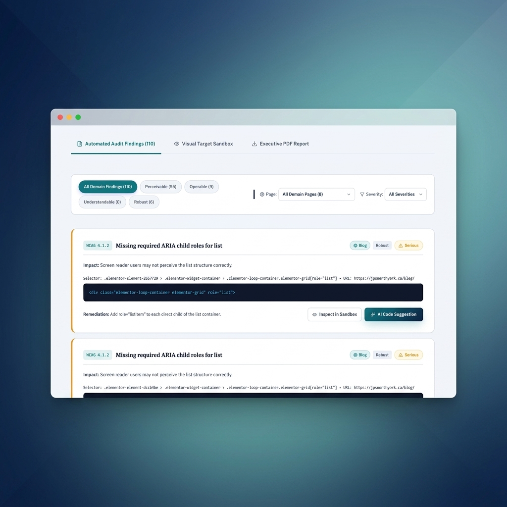 Access Proof AI official compliance certificate and PDF report preview mockup
